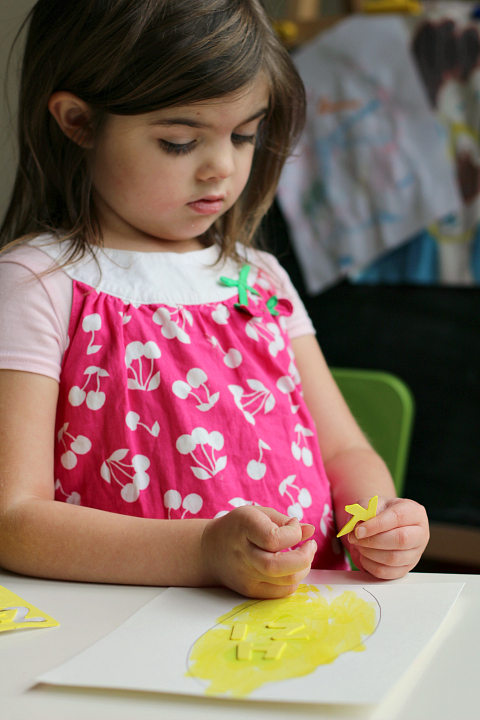 corn craft for kids with letters