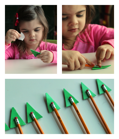 pencil toppers christmas gift kid made