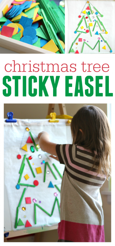 Trim A Tree Sticky Easel - Christmas Activity For Preschool - No Time ...