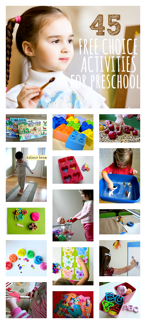 free choice activities for preschool