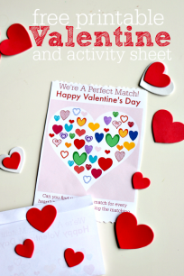 FREE printable valentine aactivity sheet
