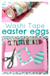 washit tape easter egg craft for kids