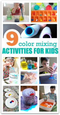 Color mixing activities for young children. Great hands on ways to discover color.