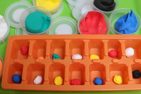 color mixing with play dough
