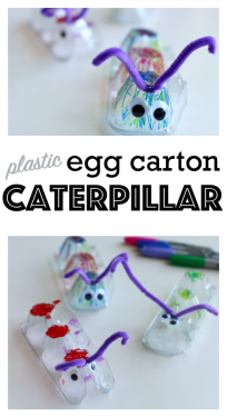 egg carton caterpillar craft