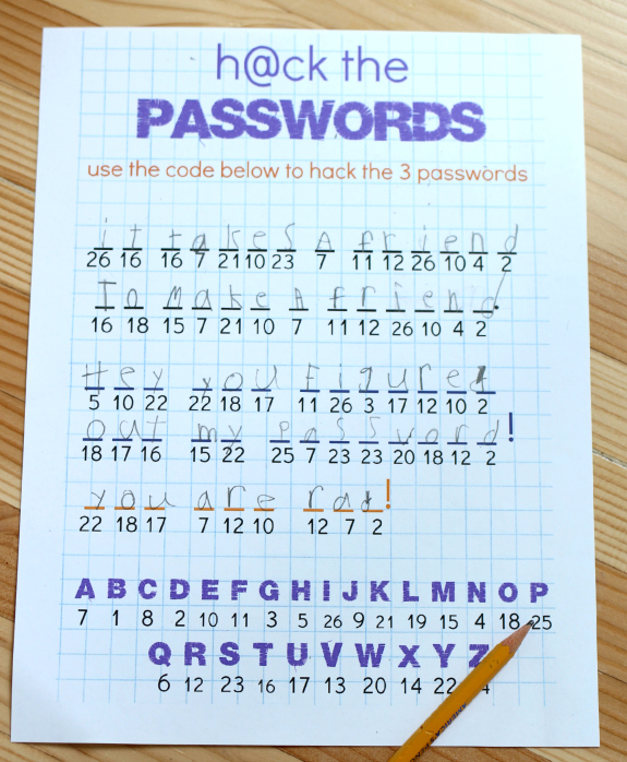 password HOME inspired free printable