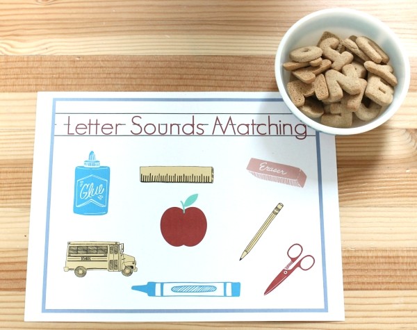 alphabet matching with letter cookies from trader joes