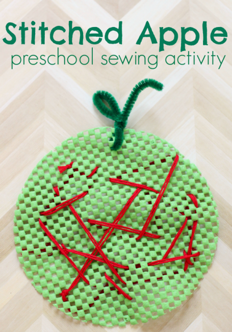 preschool sewing activity