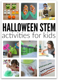 Super awesome and totally easy to do with your kids - STEM Halloween activities for kids from No Time For Flash Cards