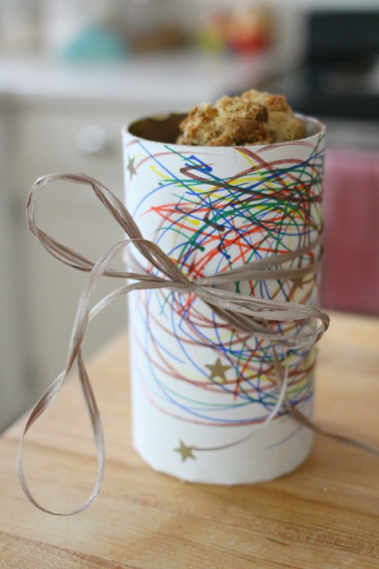 canister gift box and cookies