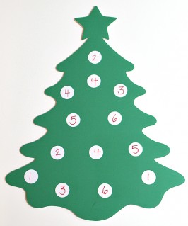 Christmas Tree Math Game For Preschool - No Time For Flash Cards