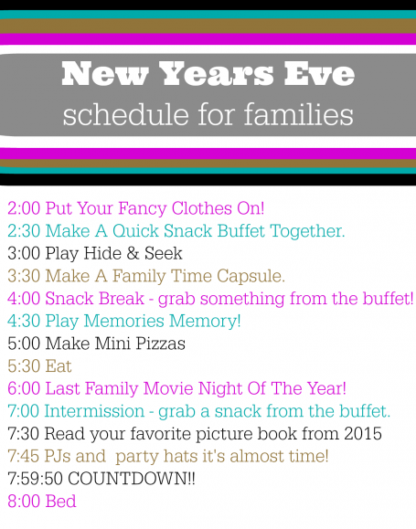 new years eve schedule