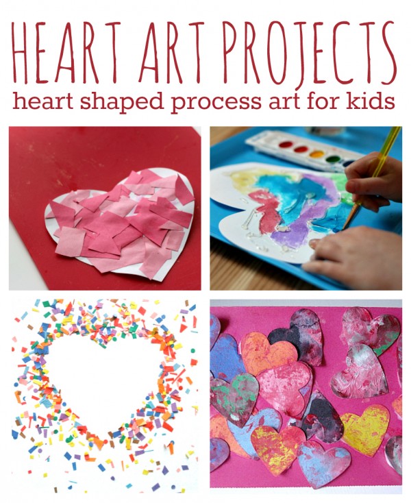 heart art projects for kids valentine's day 
