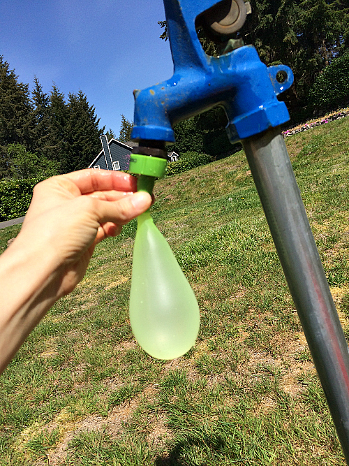 sight words with water balloons