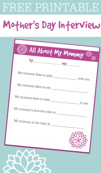 FREE Printable for preschool - Mother's Day Printable