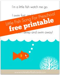 little fish song for preschool no time for flash cards