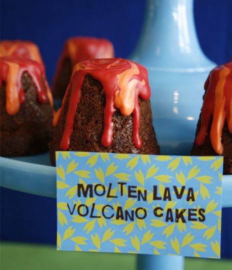 volcano cakes