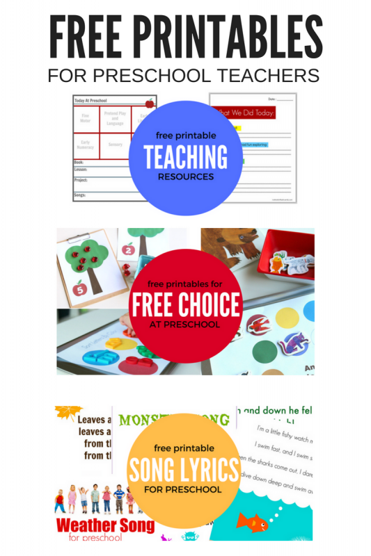 Free Printables For Preschool - No Time For Flash Cards