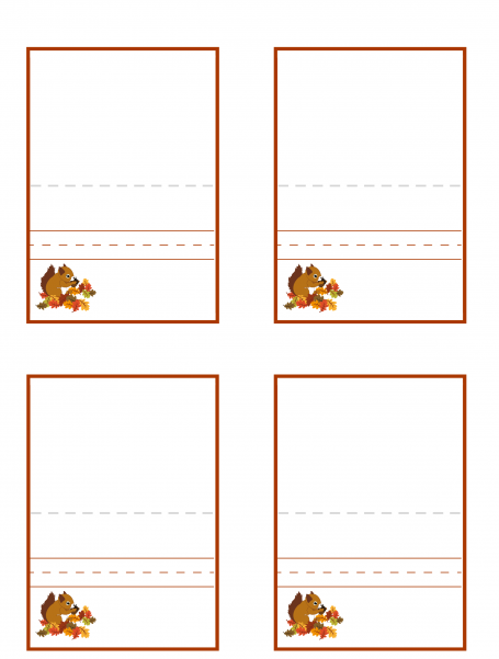 Thanksgiving Writing Center with Free Printables - No Time For Flash Cards