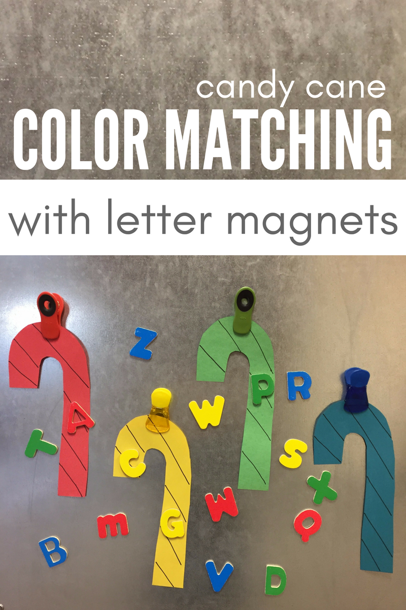 color-matching-with-letter-magnets-candy-canes