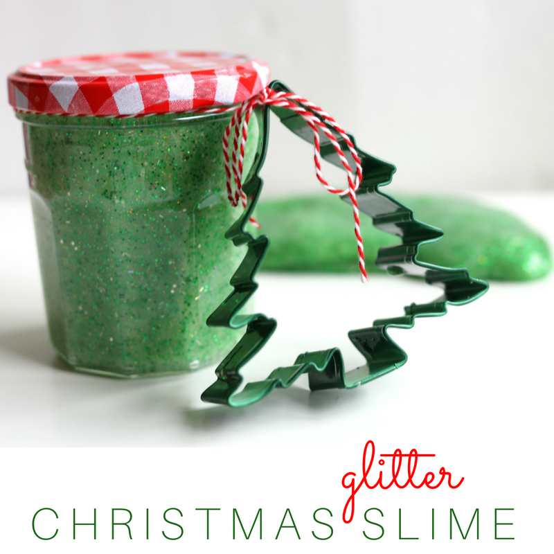 Green Glitter Christmas Slime 