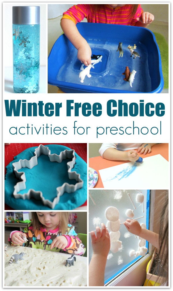 january lesson planning for preschool free choice activities with a winter theme
