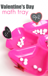 Valentine's Day Math Tray