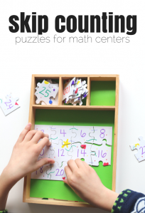 skip counting puzzles for math centers