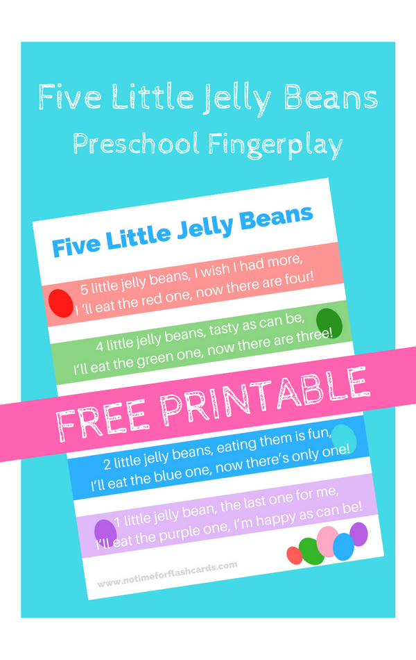 Five Little Jelly Beans preschool fingerplay