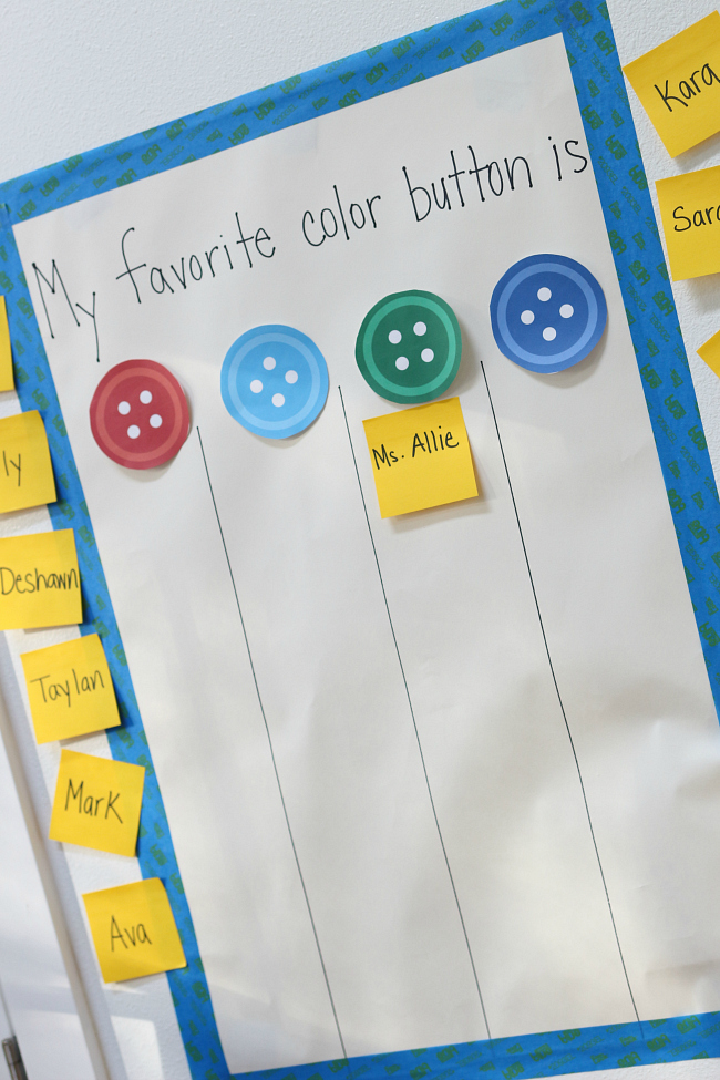 preschool graphing activity with pete the cat