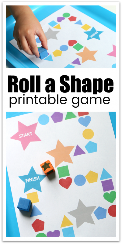 Printable Shape Game For Preschool - No Time For Flash Cards