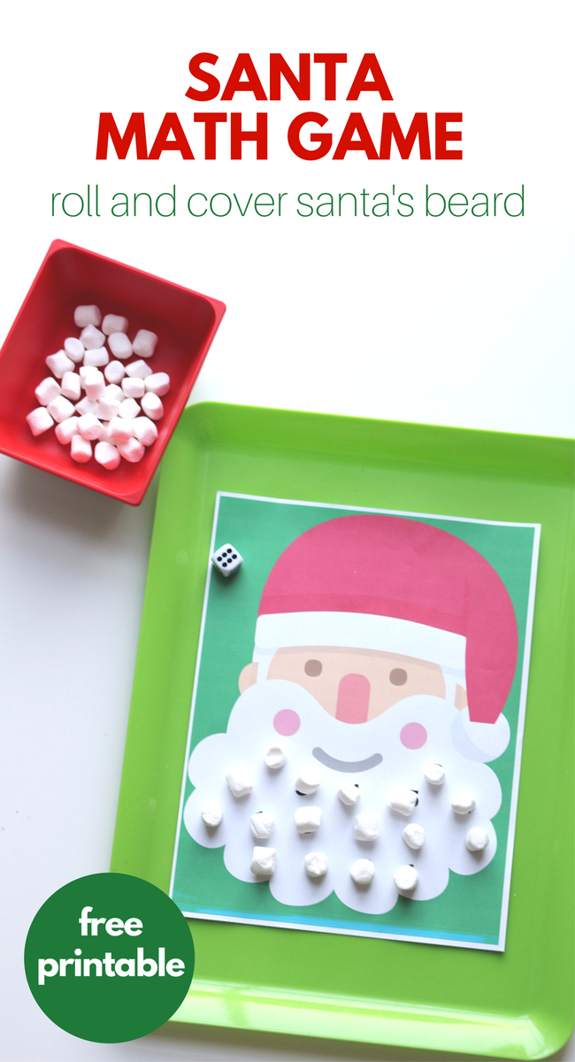 Santa math game for preschool