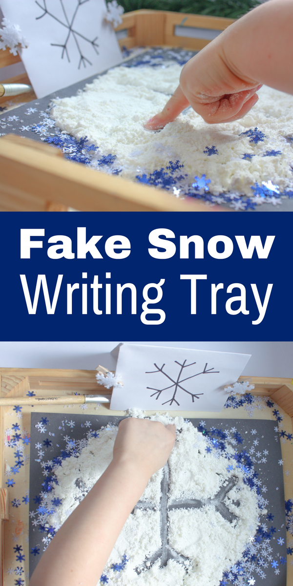 fake snow writing tray 2