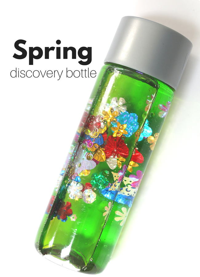 Spring discovery bottle for preschool 