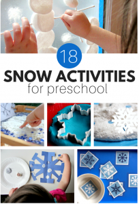 snow activities for preschool winter themes