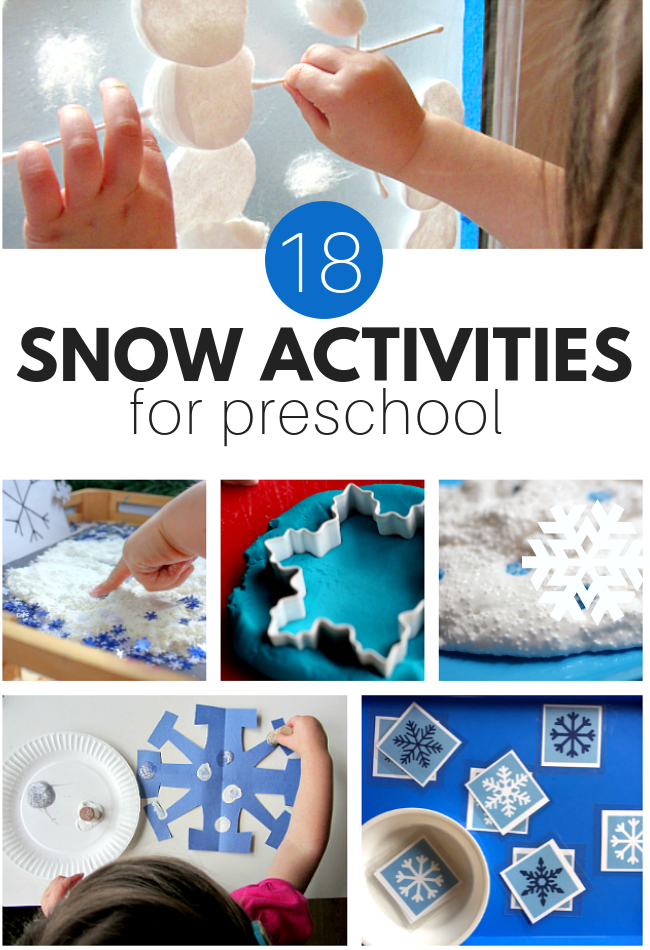 snow activities for preschool winter themes