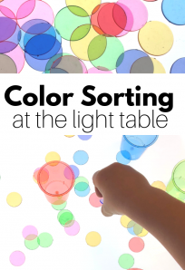 color sorting activity for preschool
