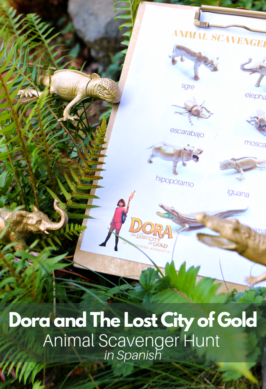 scavenger hunt inspired by Dora and The Lost City of Gold in theaters August 9th