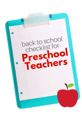 back to school checklist preschool