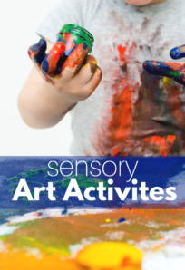 sensory play preschool with art