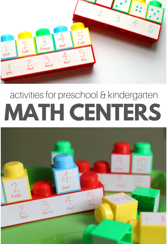 math center idea for prekindergarten