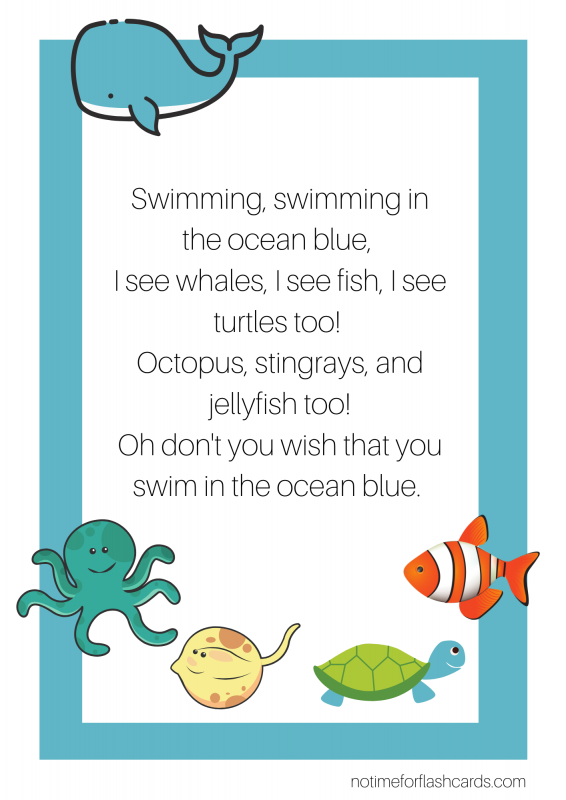 ocean activities for preschoolers song and fingerplay