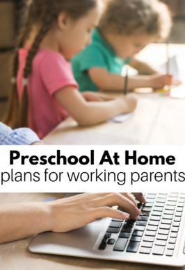 preschool at home plan for working parents