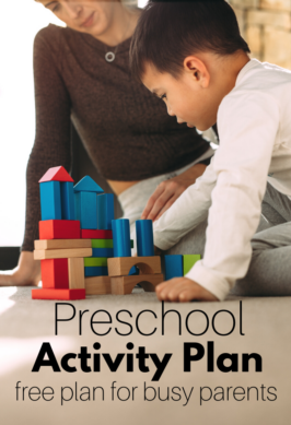 free preschool activity plan for home