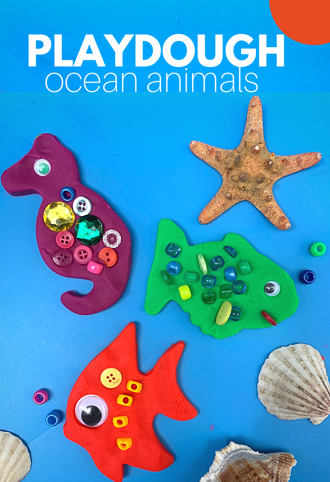 Playdough Ocean Animals - No Time For Flash Cards