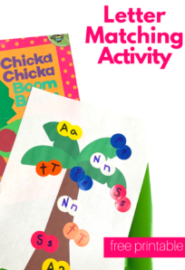 letter matching activity for Chicka Chicka Boom Boom