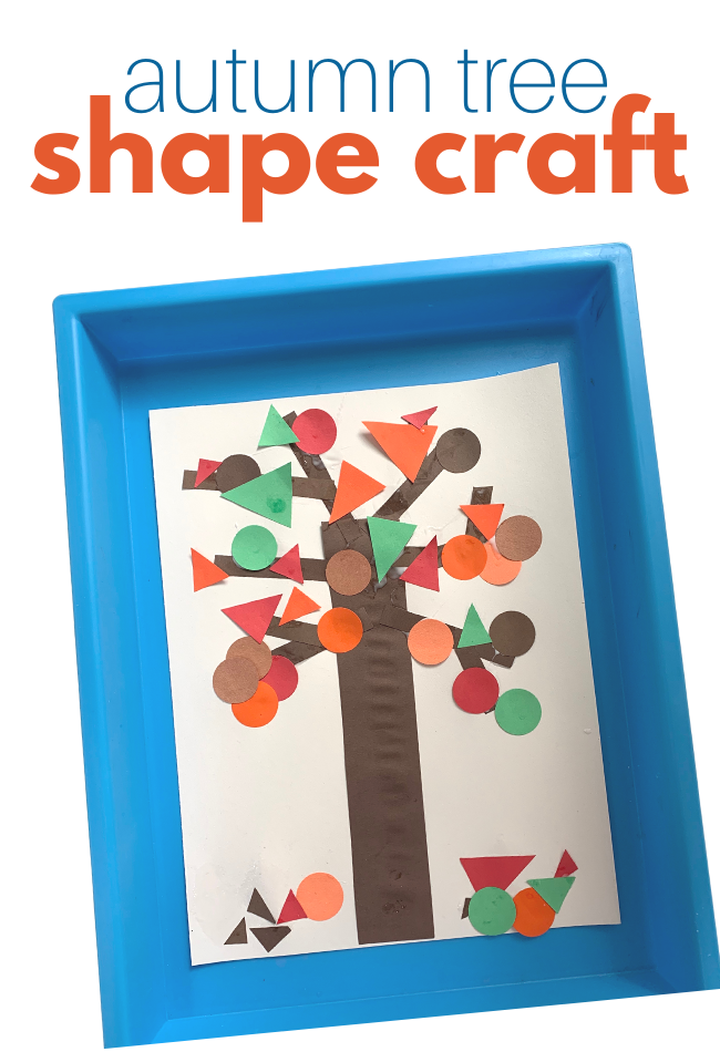 Fall Shape Craft for Preschool - No Time For Flash Cards
