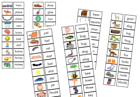 Rhyming Blocks - Printable - No Time For Flash Cards
