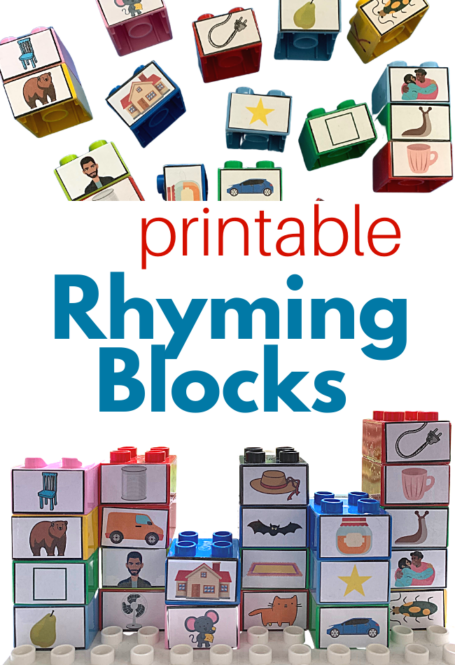 Rhyming Blocks - Printable - No Time For Flash Cards