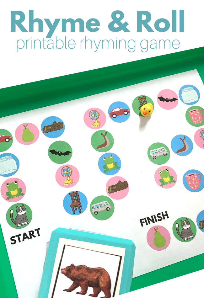 Printable Rhyming Game - No Time For Flash Cards
